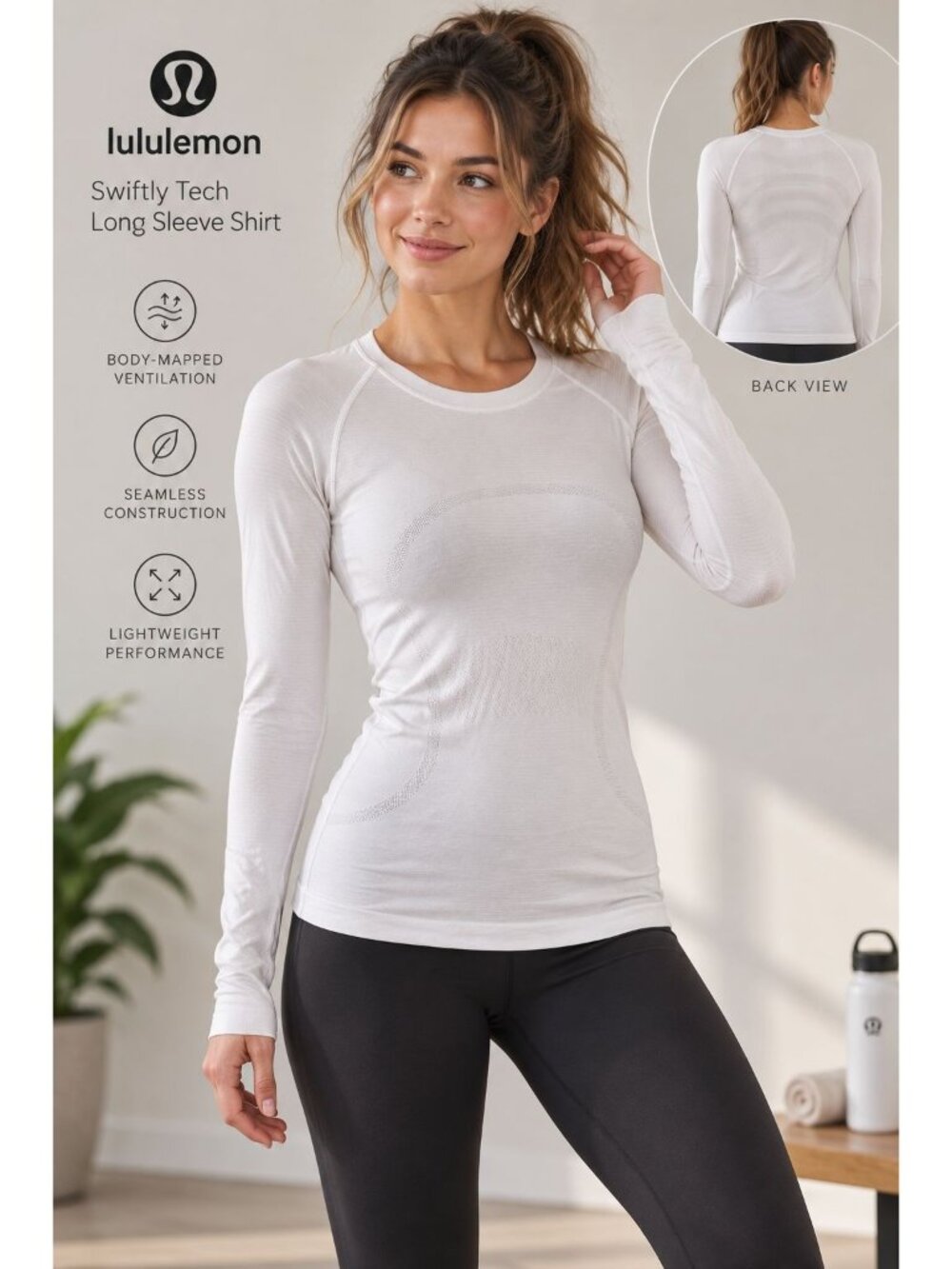 Lululemon Swiftly Tech Long Sleeve Shirt seamless contour knitting  body-mapped
